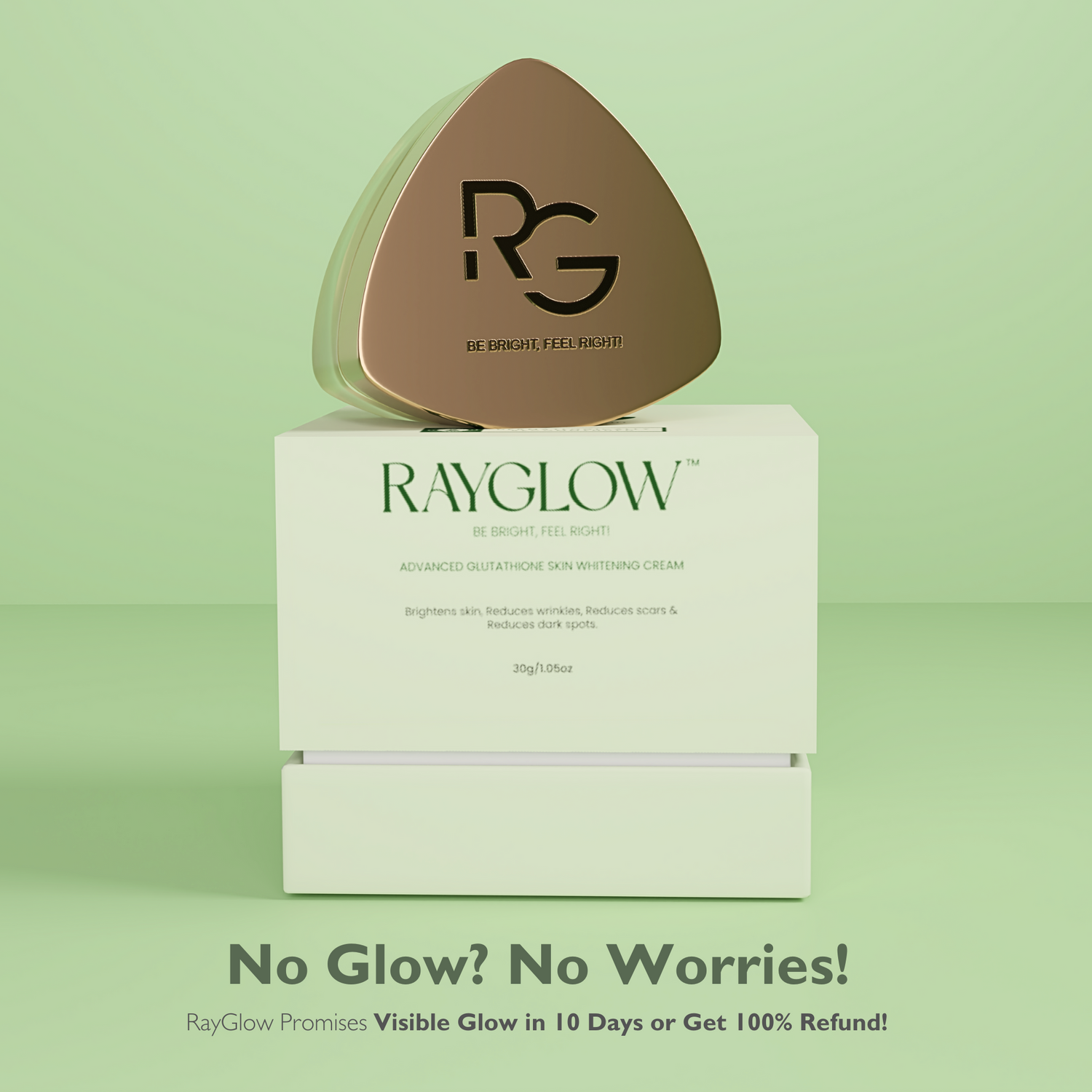 RayGlow Skin Brightening Cream | Crafted in the USA with an advanced glutathione formula | Celebrity secret to brighter skin and reducing dark spots in 10 days